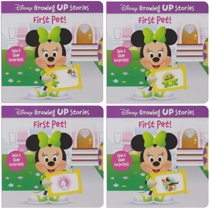 Disney Growing Up Stories with Minnie Mouse  First Pet!  Spin& Slide Surprise!  PI Kids,Used