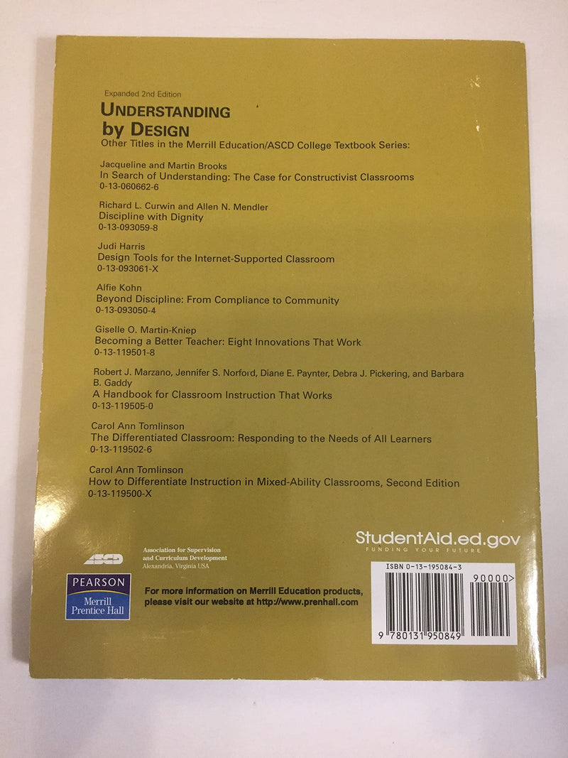 Understanding by Design, Expanded 2nd Edition(Package May Vary),New
