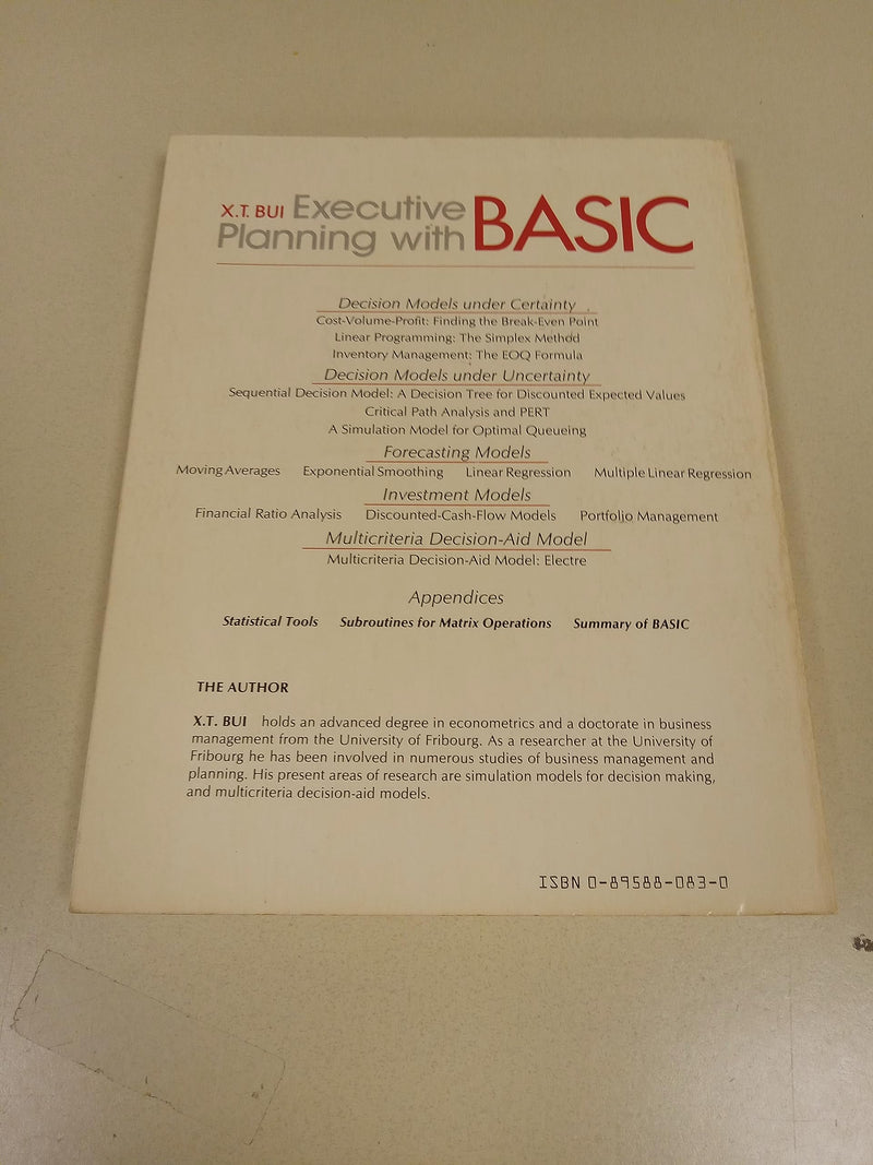 Executive Planning with Basic,Used