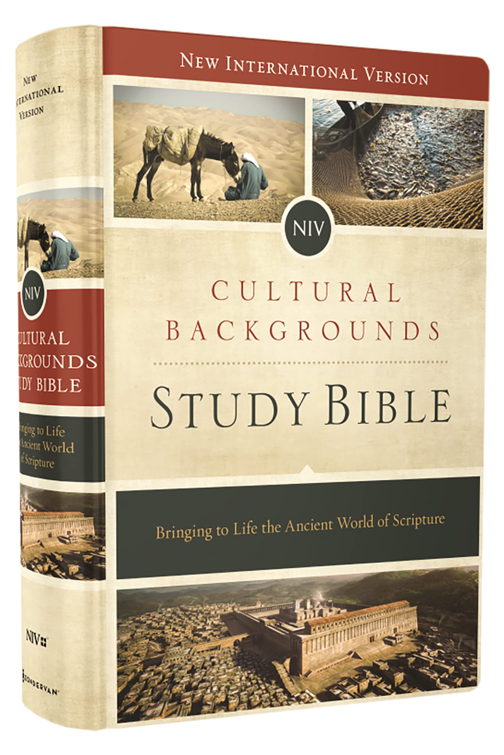 NIV, Cultural Backgrounds Study Bible (Context Changes Everything), Hardcover, Red Letter: Bringing to Life the Ancient World of Scripture-Used