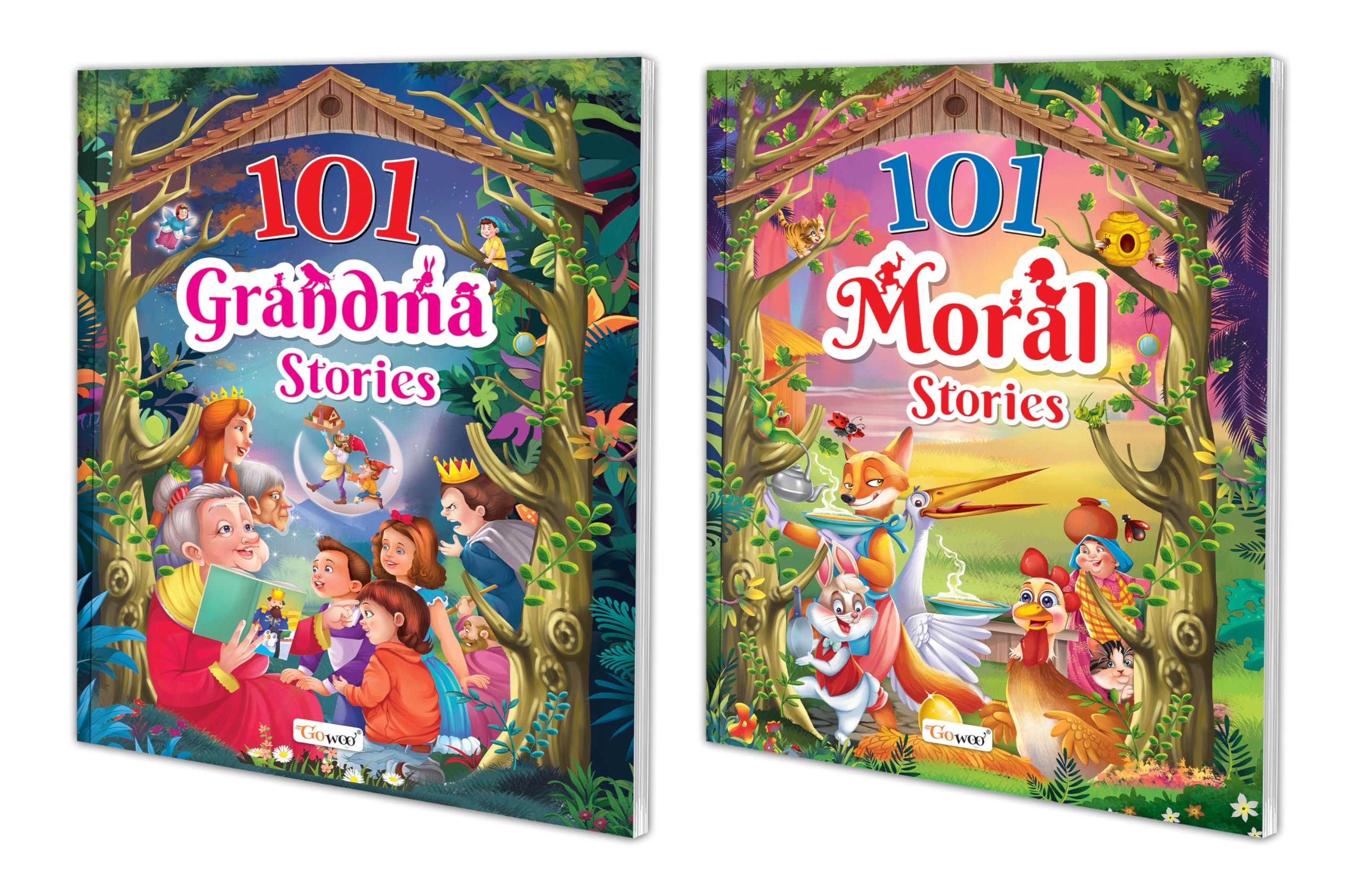 101 Grandma And Moral Stories (Ages 3-12) (Paperback) : Educational Story Book For Kids, Kids Bedtime Story, Toddler Story Book, Children Adventure Story | Pack Of 2 Story Books