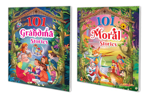 101 Grandma And Moral Stories (Ages 3-12) (Paperback) : Educational Story Book For Kids, Kids Bedtime Story, Toddler Story Book, Children Adventure Story | Pack Of 2 Story Books