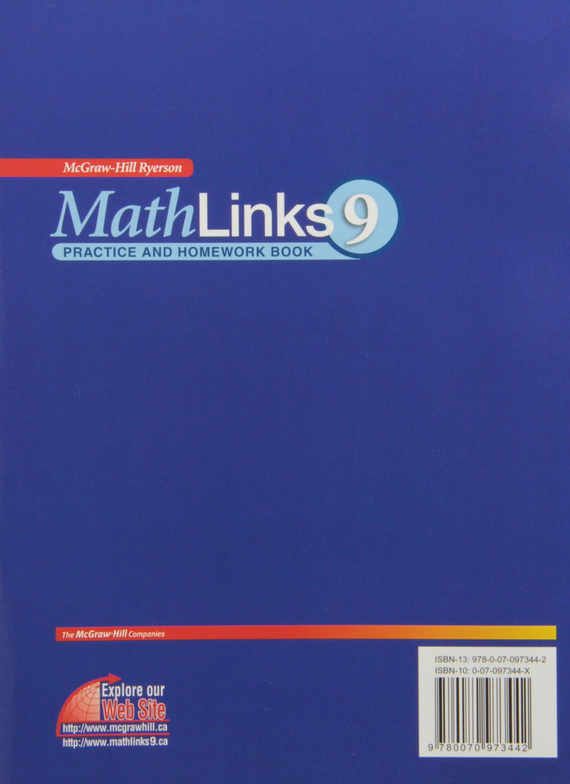 MathLinks 9 Practice and Homework Book,Used
