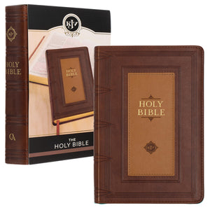 KJV Holy Bible, Giant Print Standard Size Faux Leather Red Letter Edition  Thumb Index & Ribbon Marker, King James Version, Sad