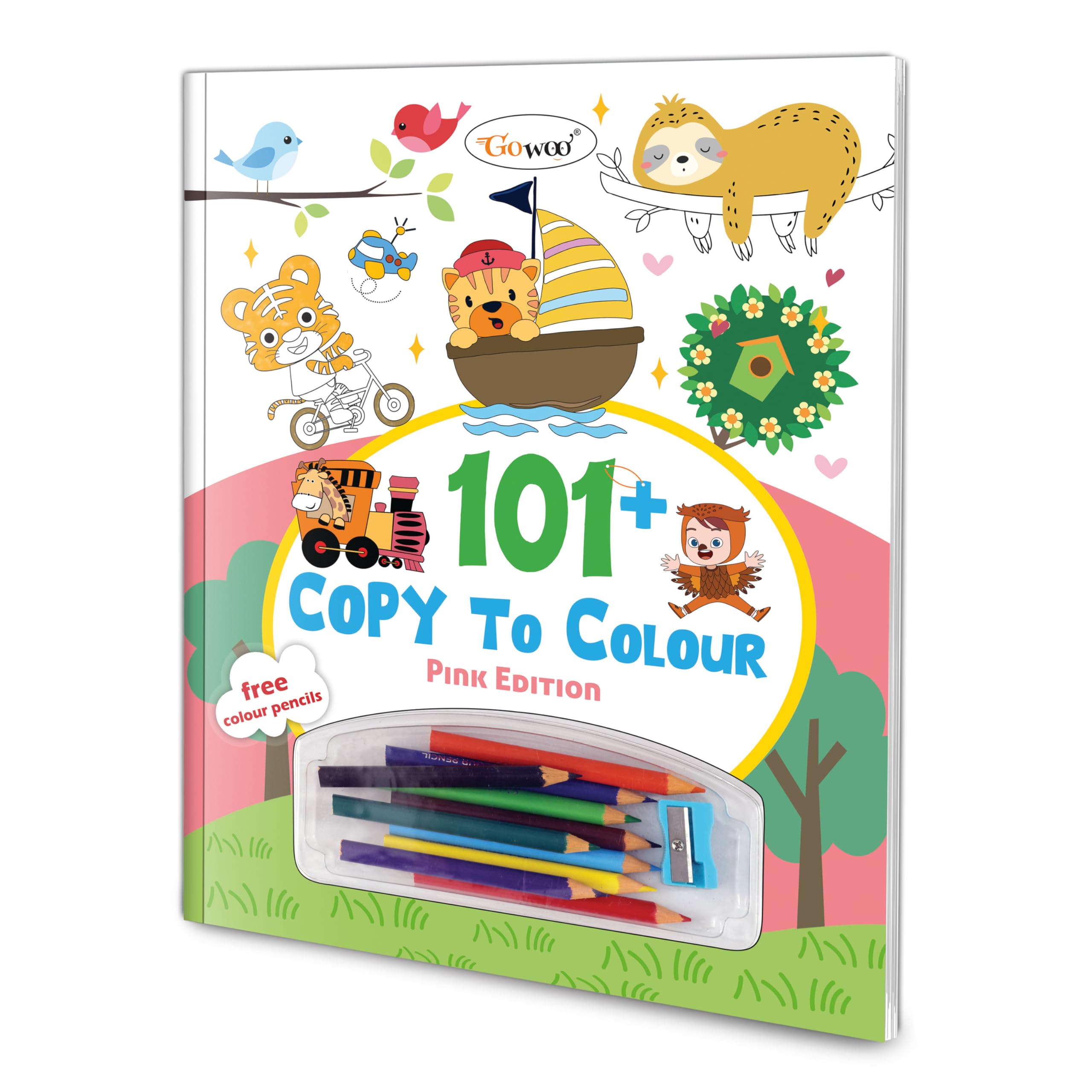 101+ Copy To Colour - Pink Edition : Educational Coloring Fun, Childrens Learning And Coloring Book, Copy Coloring Book For Young Kids
