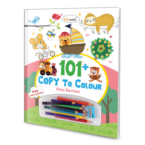 101+ Copy To Colour - Pink Edition : Educational Coloring Fun, Childrens Learning And Coloring Book, Copy Coloring Book For Young Kids