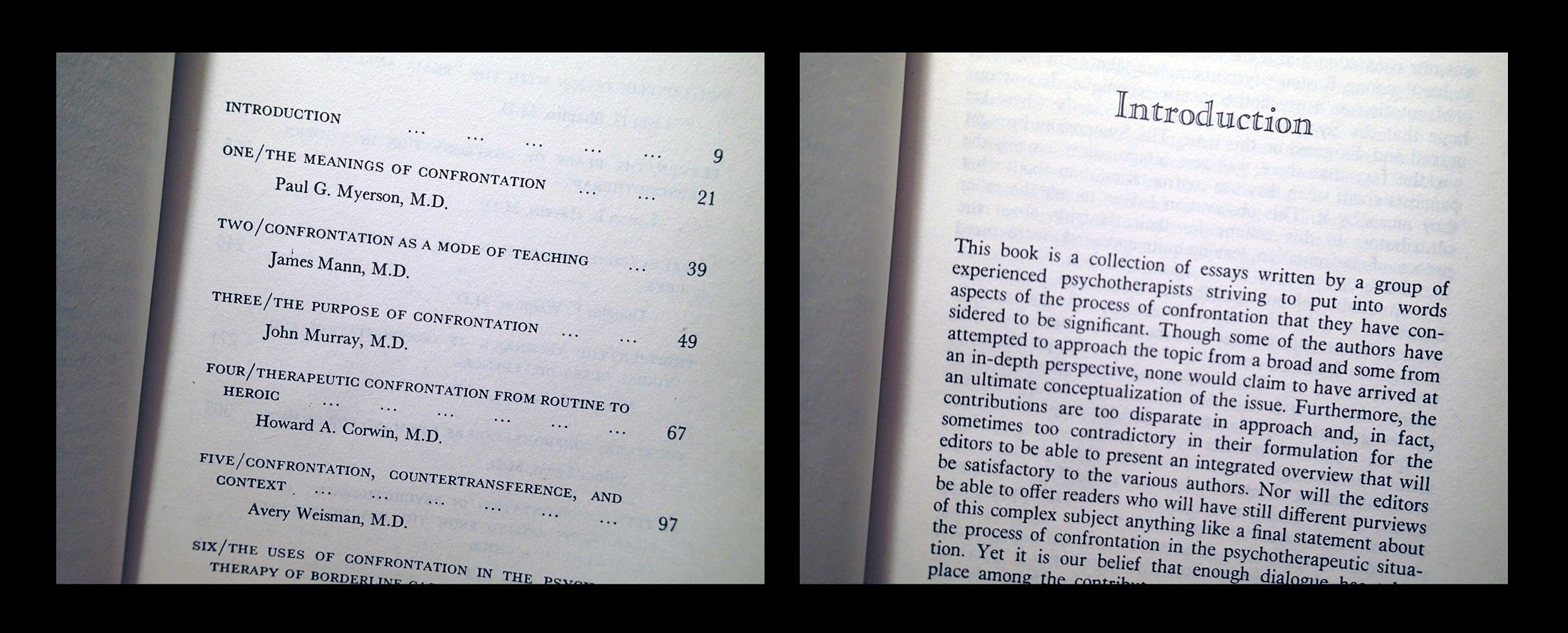 Confrontation In Psychotherapy