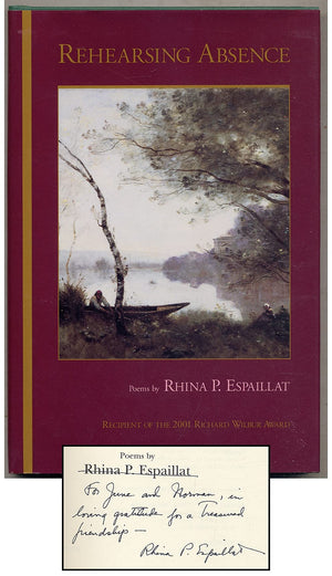 Rehearsing Absence: Poems (Richard Wilbur Award, 4),Used