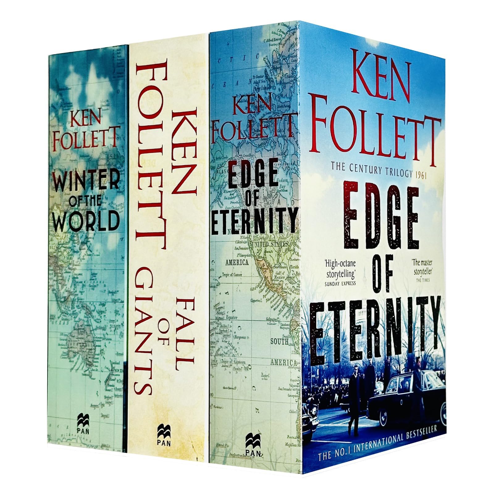 Ken Follett Century Trilogy War Stories Collection 3 Books Set (Fall of Giants, Winter of the World , Edge of Eternity),New