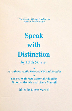 Speak With Distinction (Textbook and CD),New