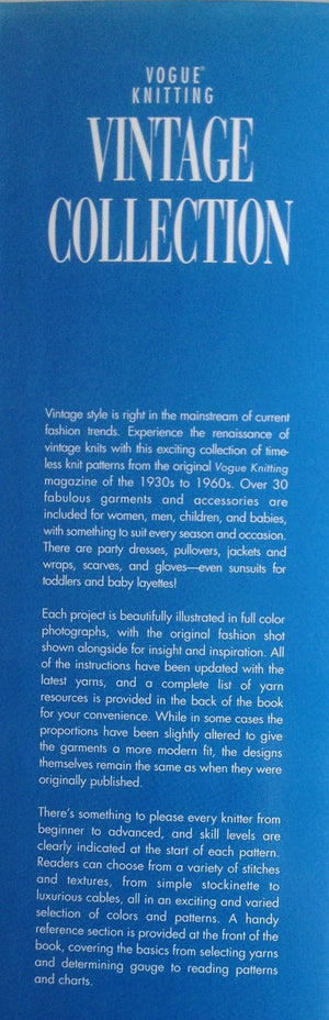 Vogue Knitting Vintage Collection: Classic Knits from the 1930s1960s,Used