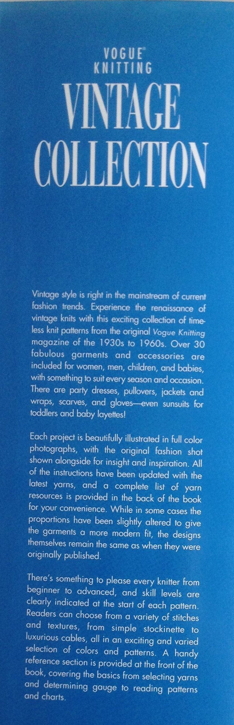 Vogue Knitting Vintage Collection: Classic Knits from the 1930s1960s,Used