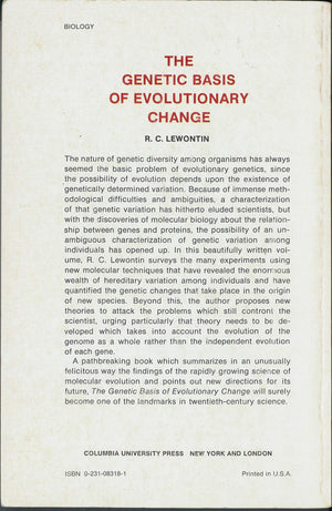 The Genetic Basis of Evolutionary Change,Used