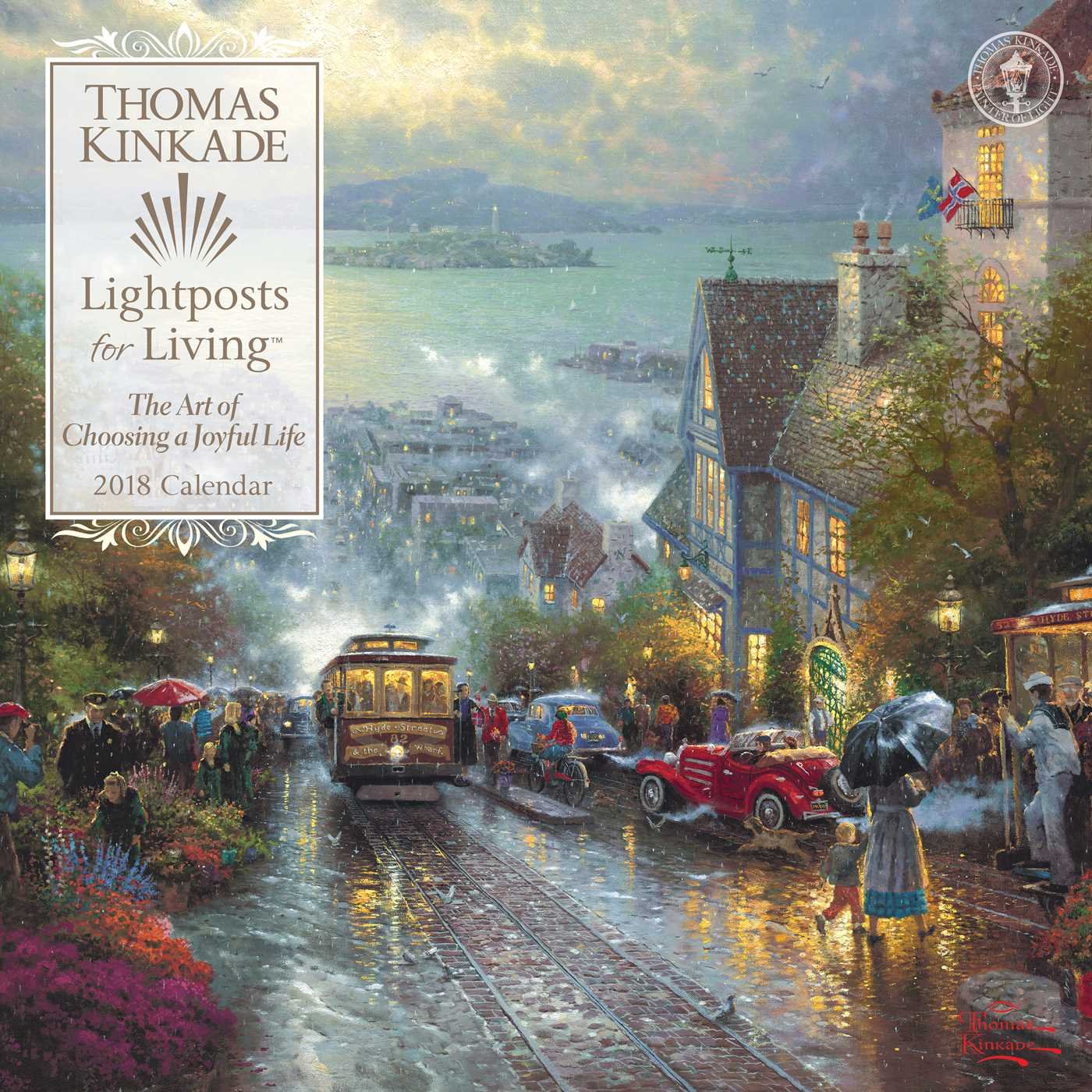 Thomas Kinkade Lightposts for Living 2018 Wall Calendar,Used
