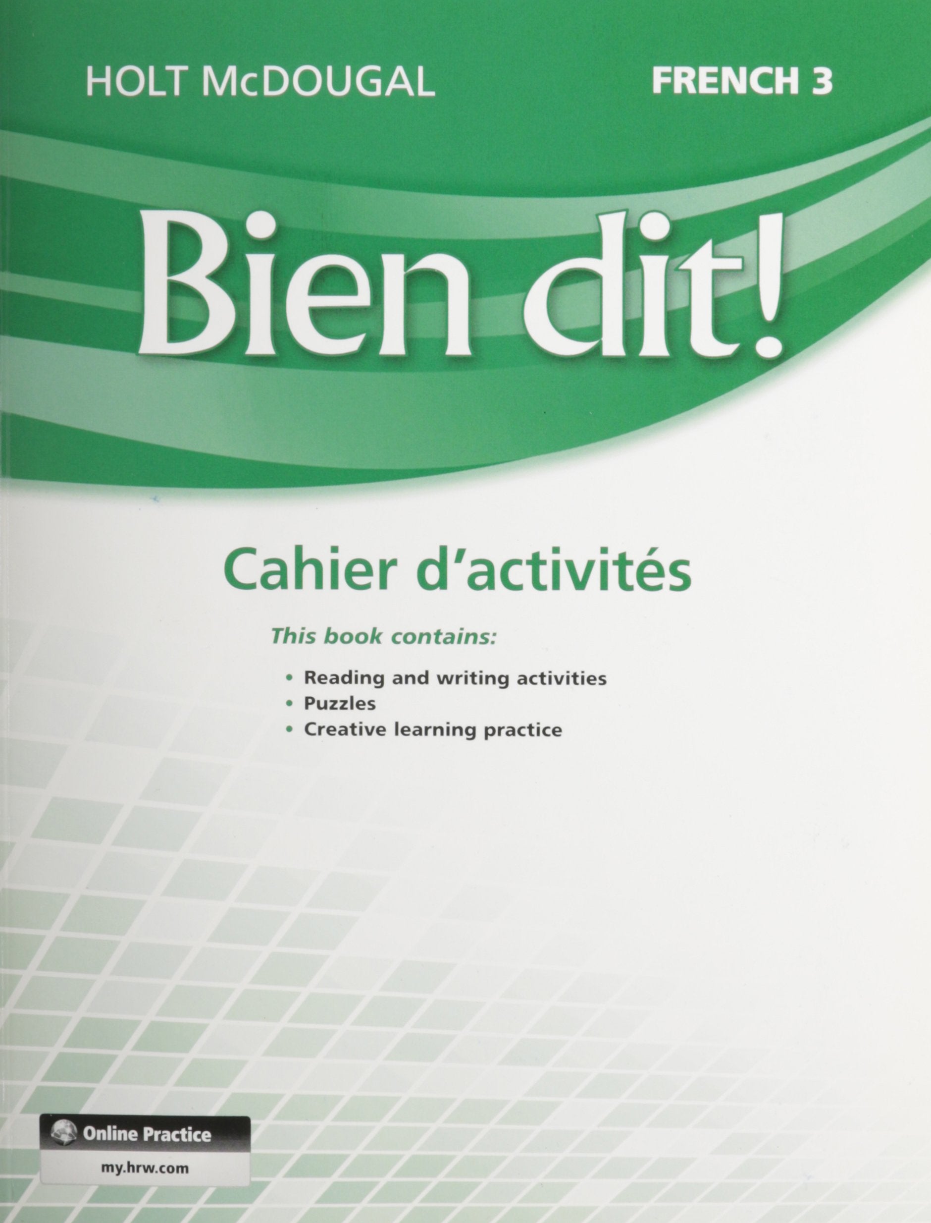 Bien Dit!: Cahier d'Activits Student Edition Level 3 (French Edition),Used