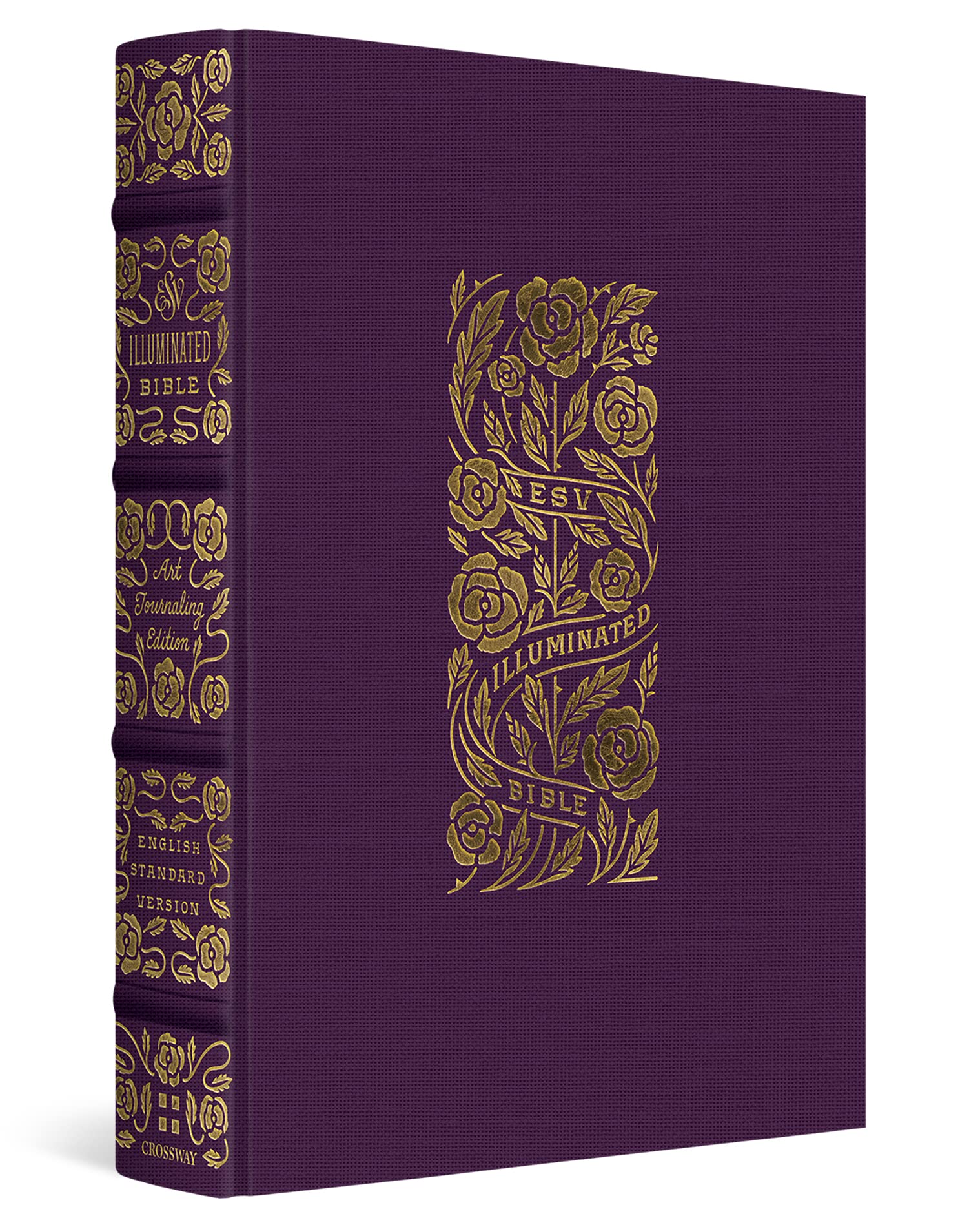 ESV Illuminated Bible, Art Journaling Edition (Cloth over Board, Eggplant),Used