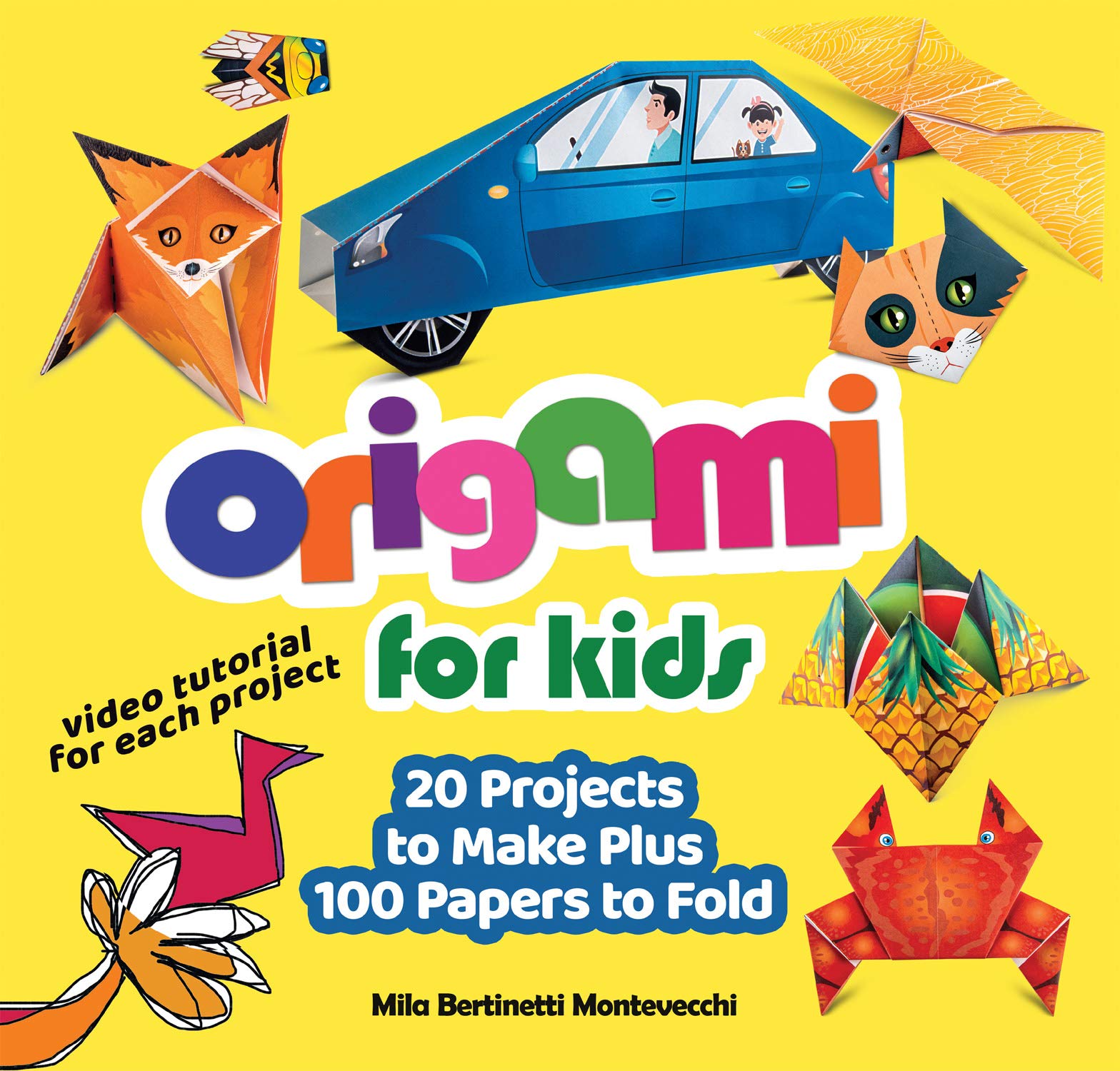 Origami for Kids: 20 Projects to Make Plus 100 Papers to Fold (Happy Fox Books) Fun and Creative Paperfolding Kit with Easy Fold