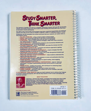 Study Smarter, Think Smarter: A ReadyToUse Study Skills Program for Grades 48,Used