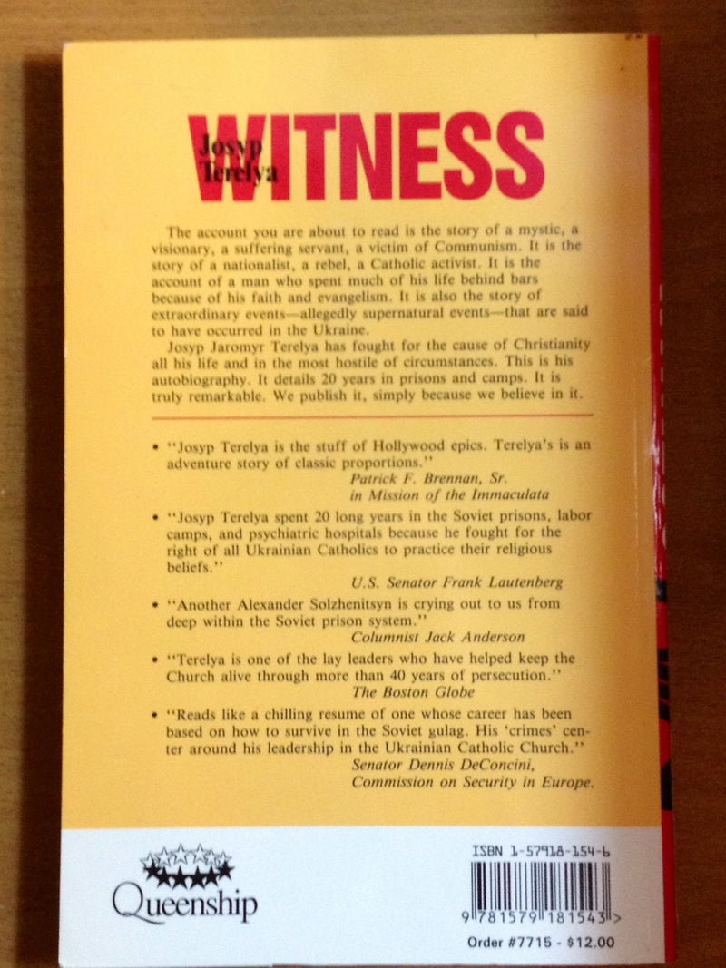 Witness, To Apparitions and Persecution in the USSR,Used