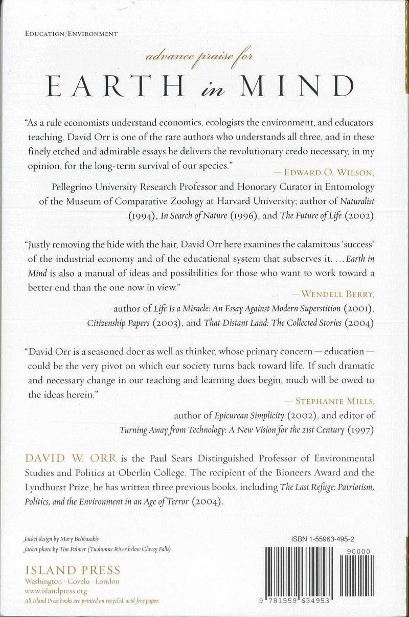 Earth in Mind: On Education, Environment, and the Human Prospect,New