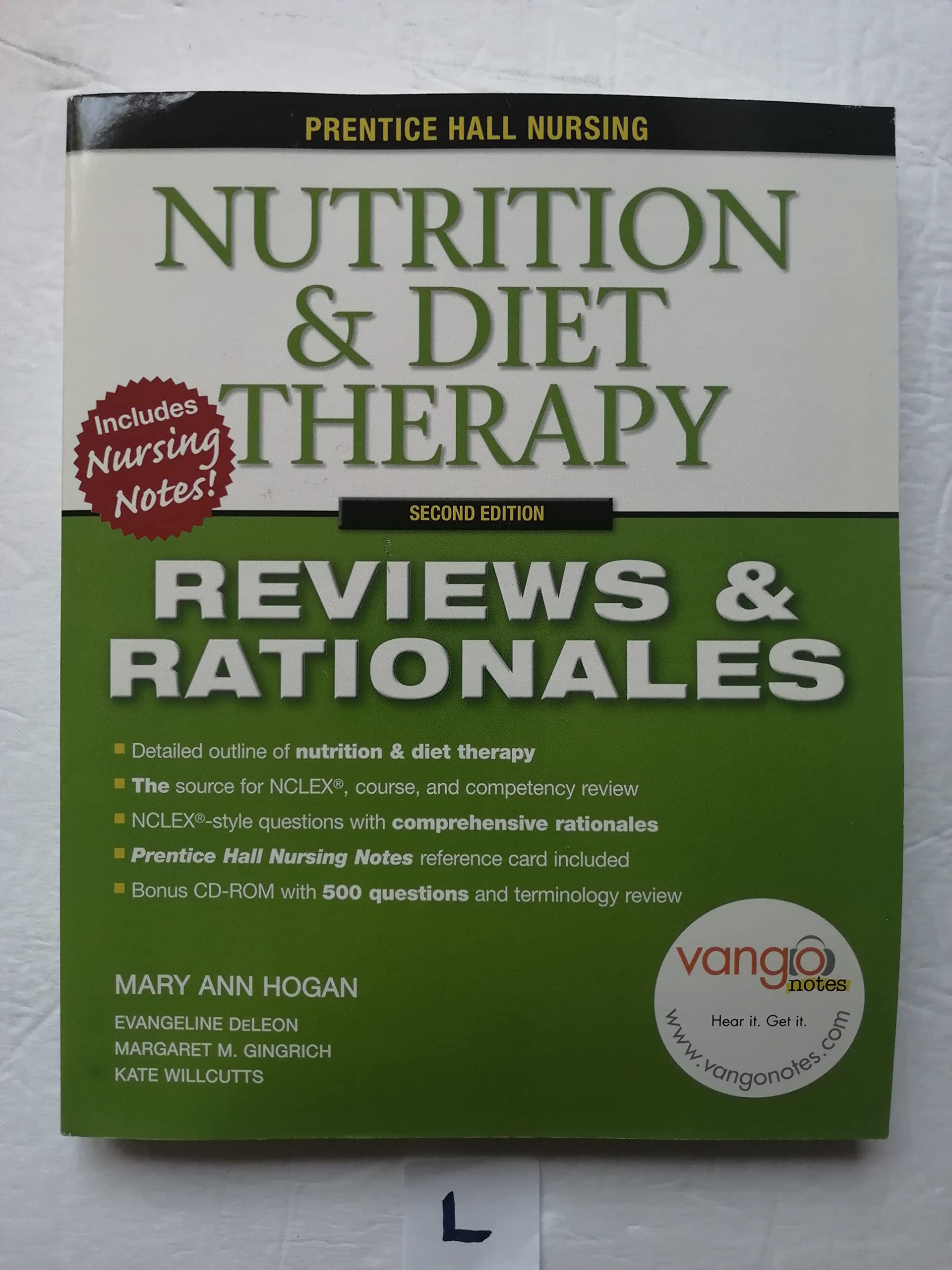 Prentice Hall Reviews & Rationales: Nutrition & Diet Therapy (2nd Edition),Used
