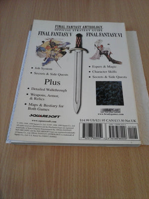 Final Fantasy Anthology Official Strategy Guide (Brady Games),Used