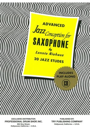 Try1060  Advanced Jazz Conception For Saxophone  20 Jazz Etudes Book/Cd,New