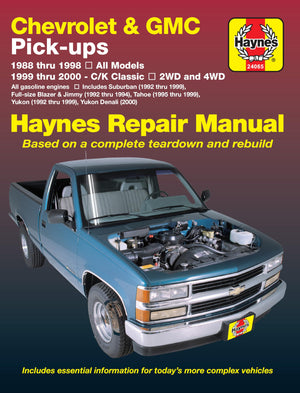 Chevrolet & GMC Fullsize Pickups (8898) & C/K Classics (9900) Haynes Repair Manual (Does not include information specific to,Used