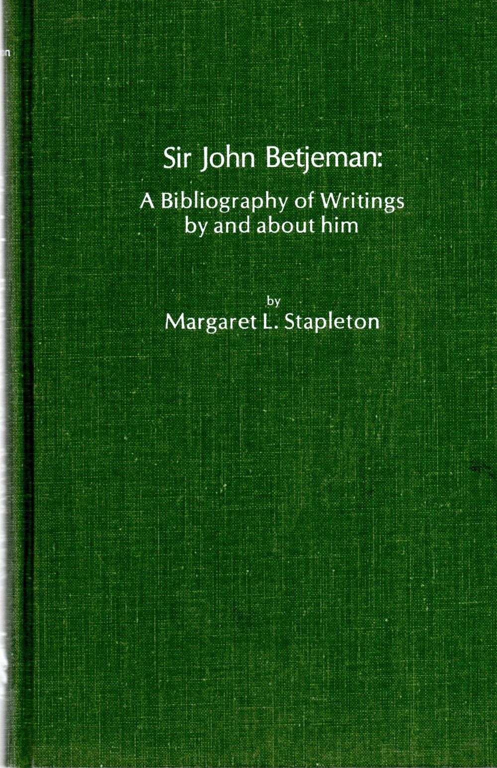 Sir John Betjeman: A Bibliography of Writings by and About Him,,Used