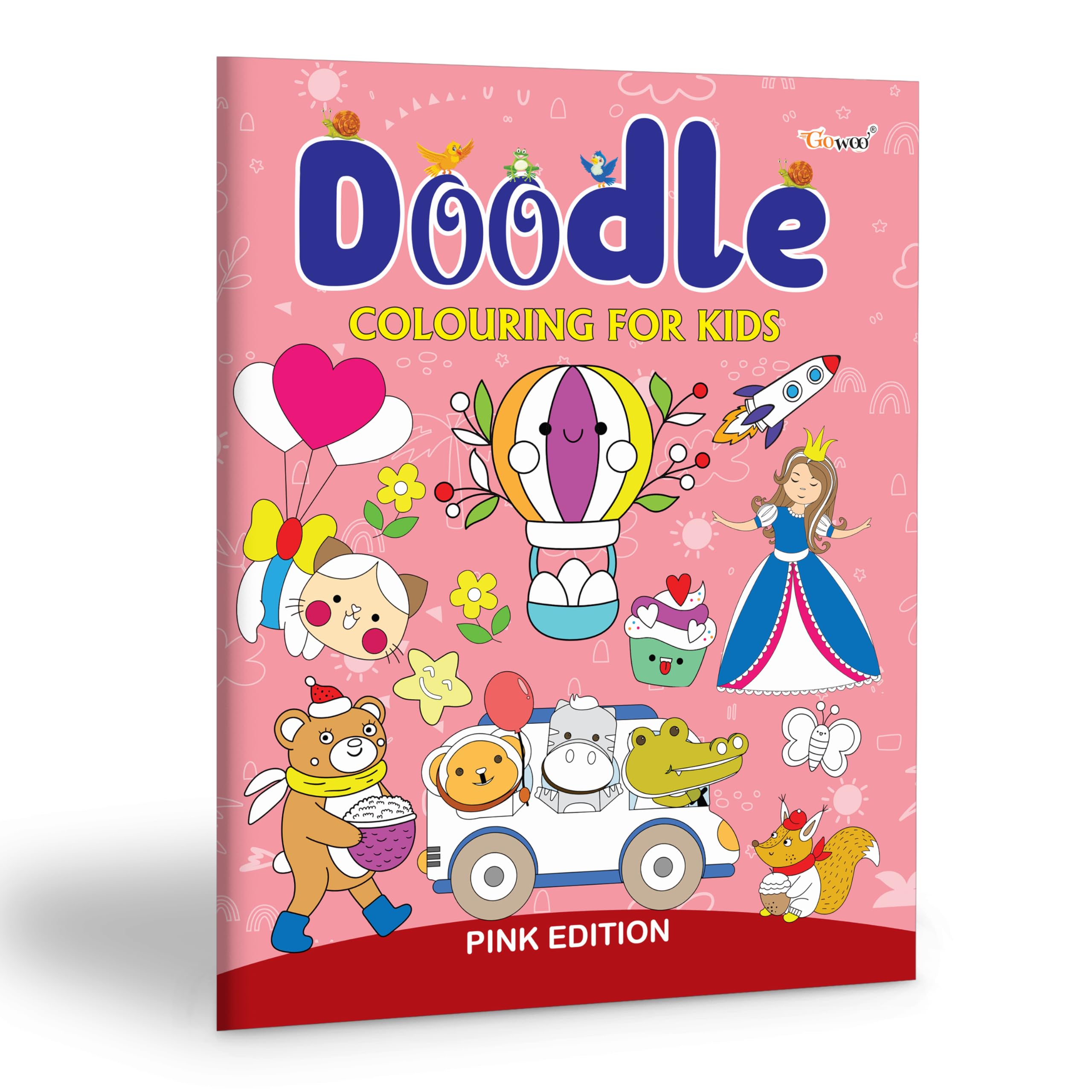 Doodle Colouring For Kids - Pink Edition : Toddler Coloring Book, ChildrenS Coloring Book, Preschool Coloring Book, Kids Art Coloring Book
