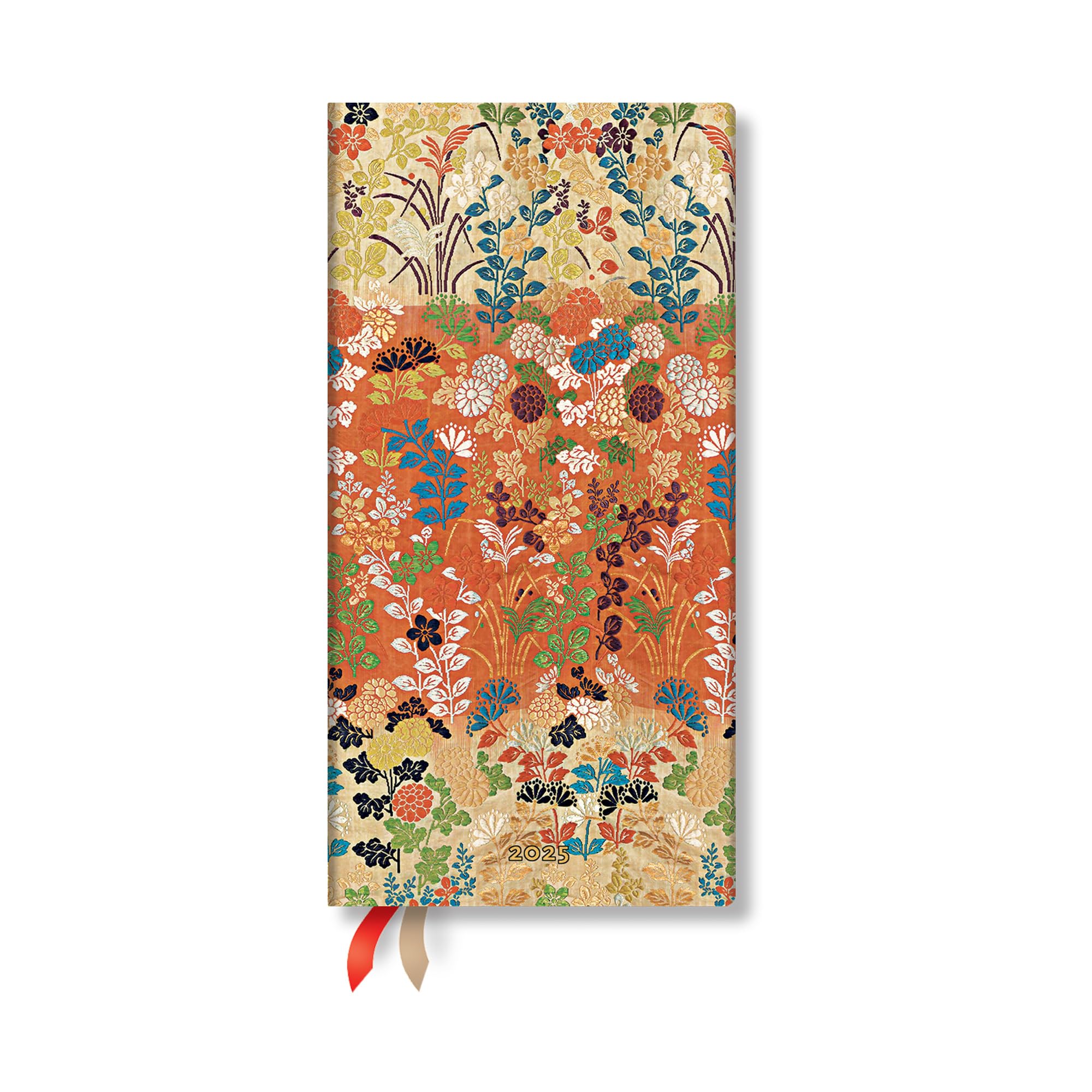 2025 KaraOri Slim Horizontal Hardcover 12Month, 160Pg, 100Gsm, 2025 Planner By Paperblanks (Japanese Kimono)