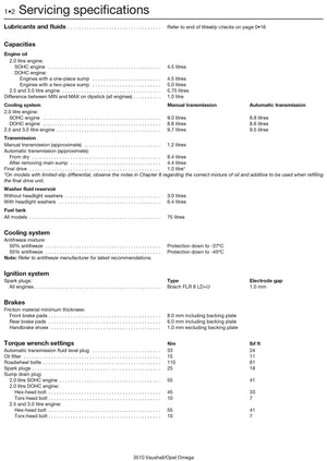 Vauxhall/Opel Omega Service and Repair Manual,Used