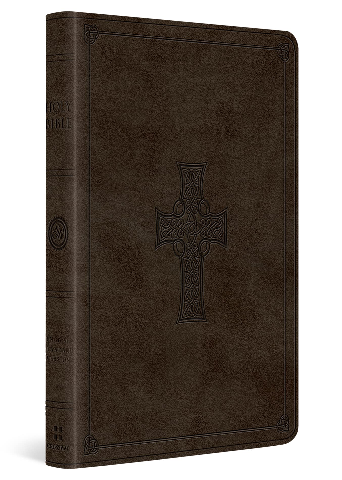 ESV Large Print Value Thinline Bible (TruTone, Olive, Celtic Cross Design),Used