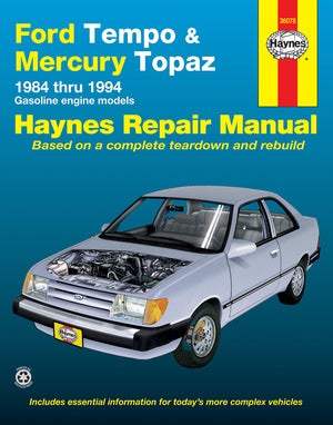Ford Tempo,Mercury Topaz 2Wd Petrol (8494) Haynes Repair Manual Usa (Paperback)