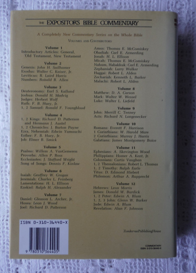 The Expositor's Bible Commentary with New International Version: Genesis, Exodus, Levitcus, Numbers Volume 2,Used