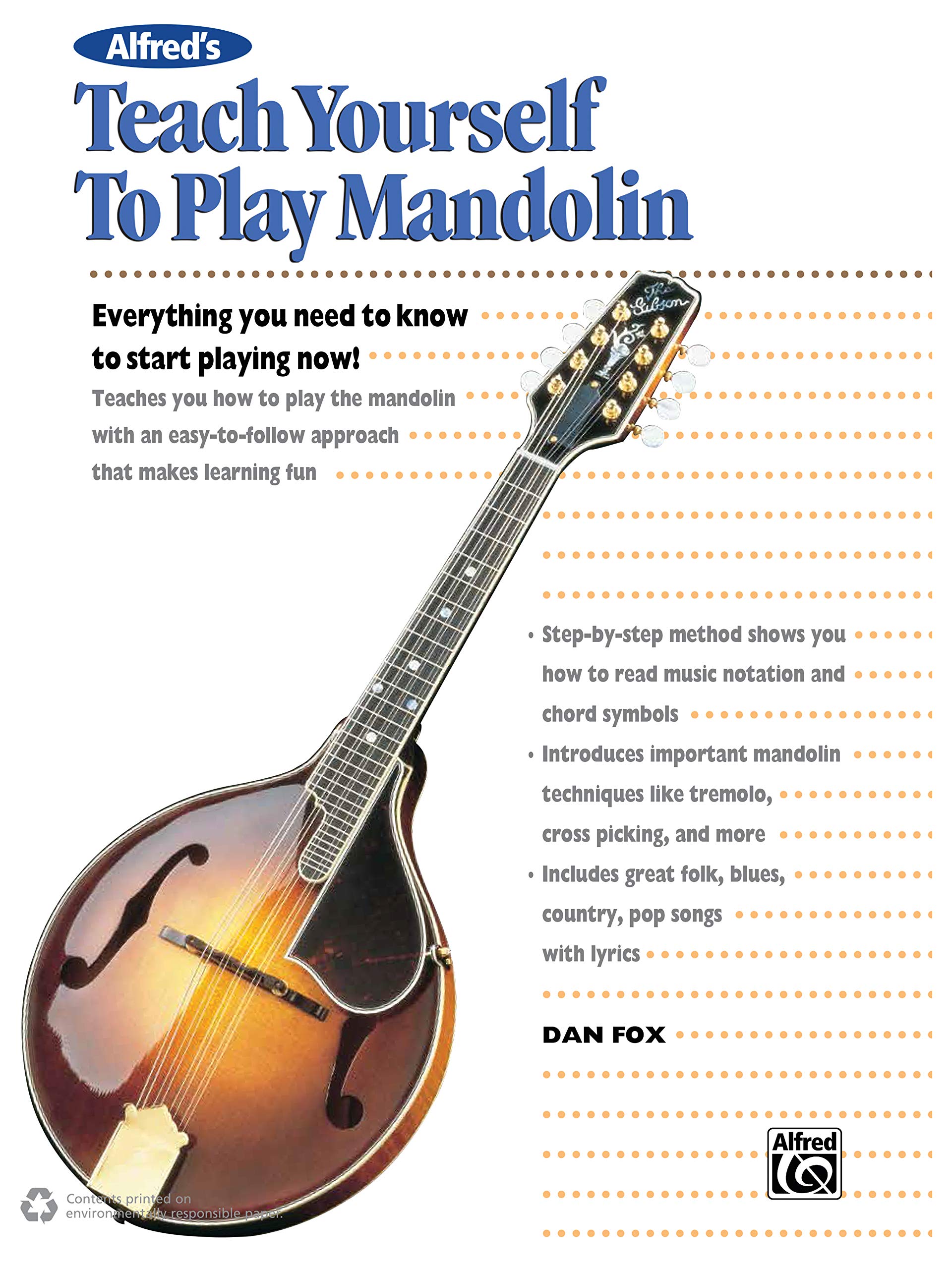 Alfred's Teach Yourself to Play Mandolin: Everything You Need to Know to Start Playing Now! (Teach Yourself Series),Used