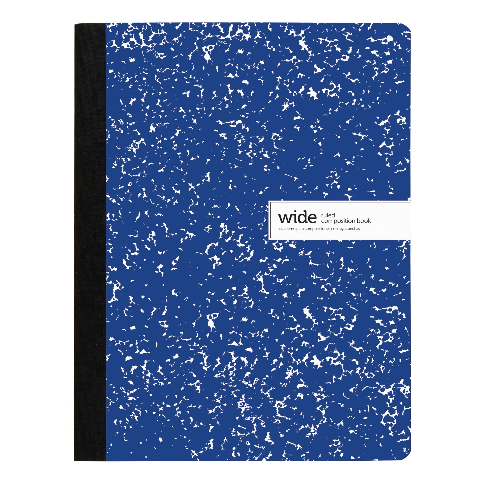 Office Depot® Brand Composition Notebook, 9-3/4 x 7-1/2, Wide Ruled, 100 Sheets, Blue/White-Used Condition
