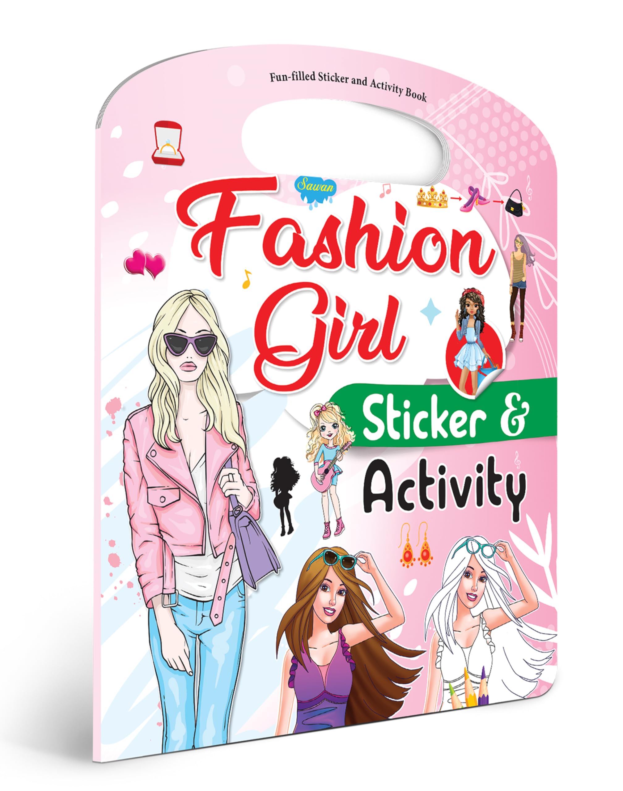 Fashion Girl Sticker And Activity Book : Educational Book For Toddlers, Learning Fun With Activity Books, Early Learning Sticker Activity Book