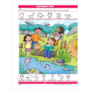 School Zone  Alphabet Workbook  32 Pages, Ages 5 To 7, Kindergarten To 1St Grade, Abcs, Letters, Letter Word & Object Associat,Used