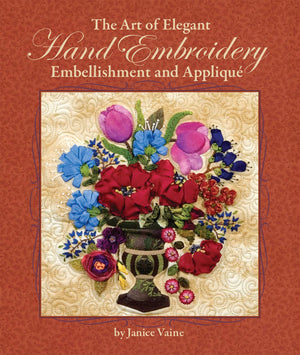 The Art of Elegant Hand Embroidery: Embellishment and Applique (Landauer) Hardcover Spiral Binding with included DVD of 124 Prin,Used