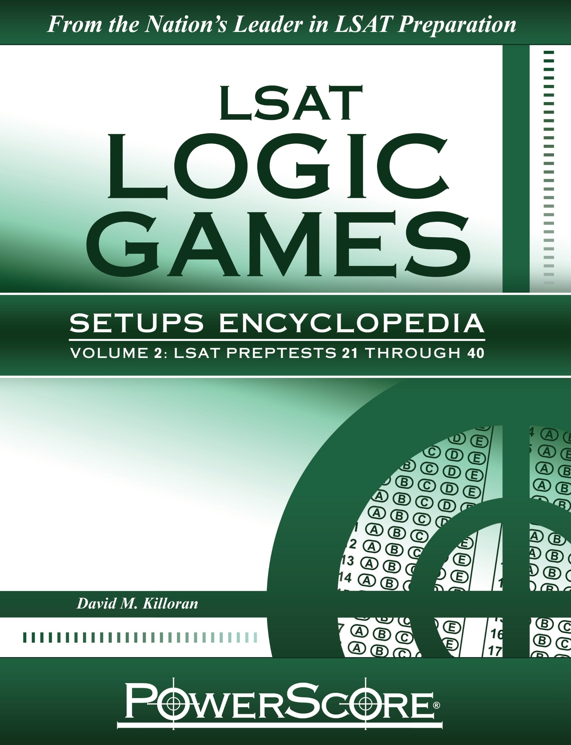The PowerScore LSAT Logic Games Setups Encyclopedia, Volume 2 (Powerscore Test Preparation),Used