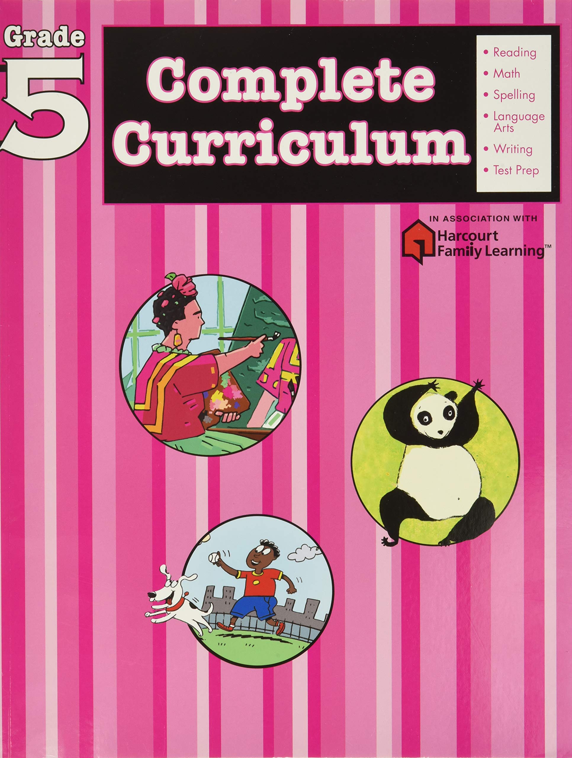 Complete Curriculum: Grade 5 (Flash Kids Harcourt Family Learning),New