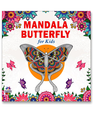 Mandala Butterfly Art Coloring Book For Kids | 30 Fun Butterfly Mandala Brain Activity Designs To Enhance Art Coloring, Drawing & Focus | High Quality Premium Paper | Perfect Gift For Children & Teens