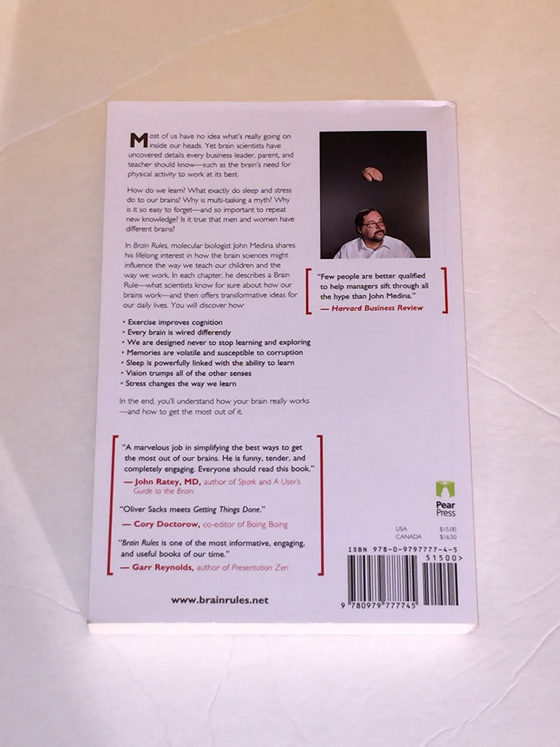 Brain Rules: 12 Principles For Surviving And Thriving At Work, Home, And School,New