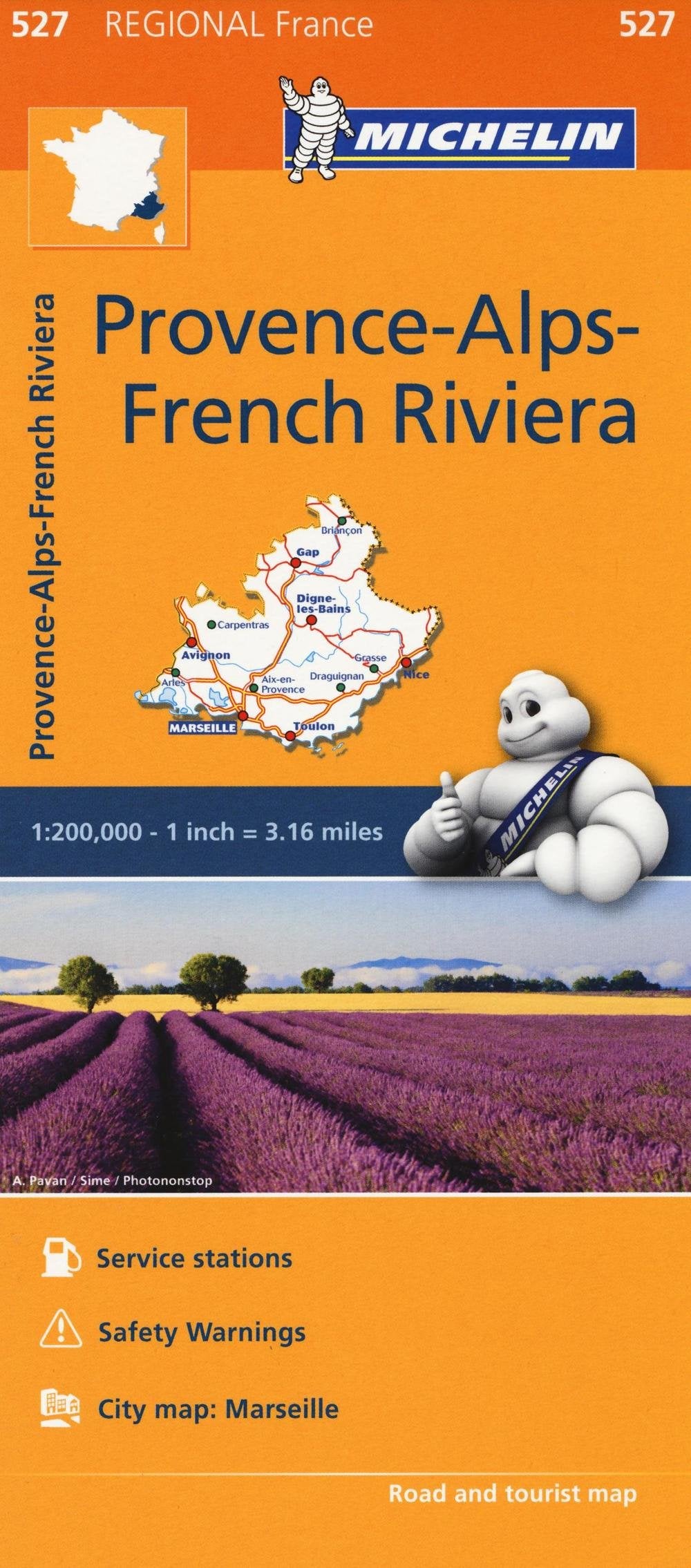 Michelin Regional Maps: France: Provencealpsfrench Riviera Map 527 (Michelin Regional Maps, 527)
