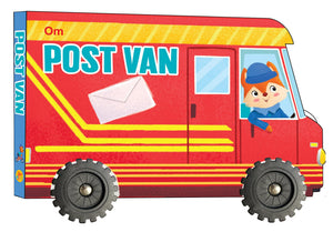 Cutout Out Board Book : Post Van - Small Wheel For ChildrenS Activity | Picture | Cute Rhymes | Wonderful Gift For Kids; 1+ Ages