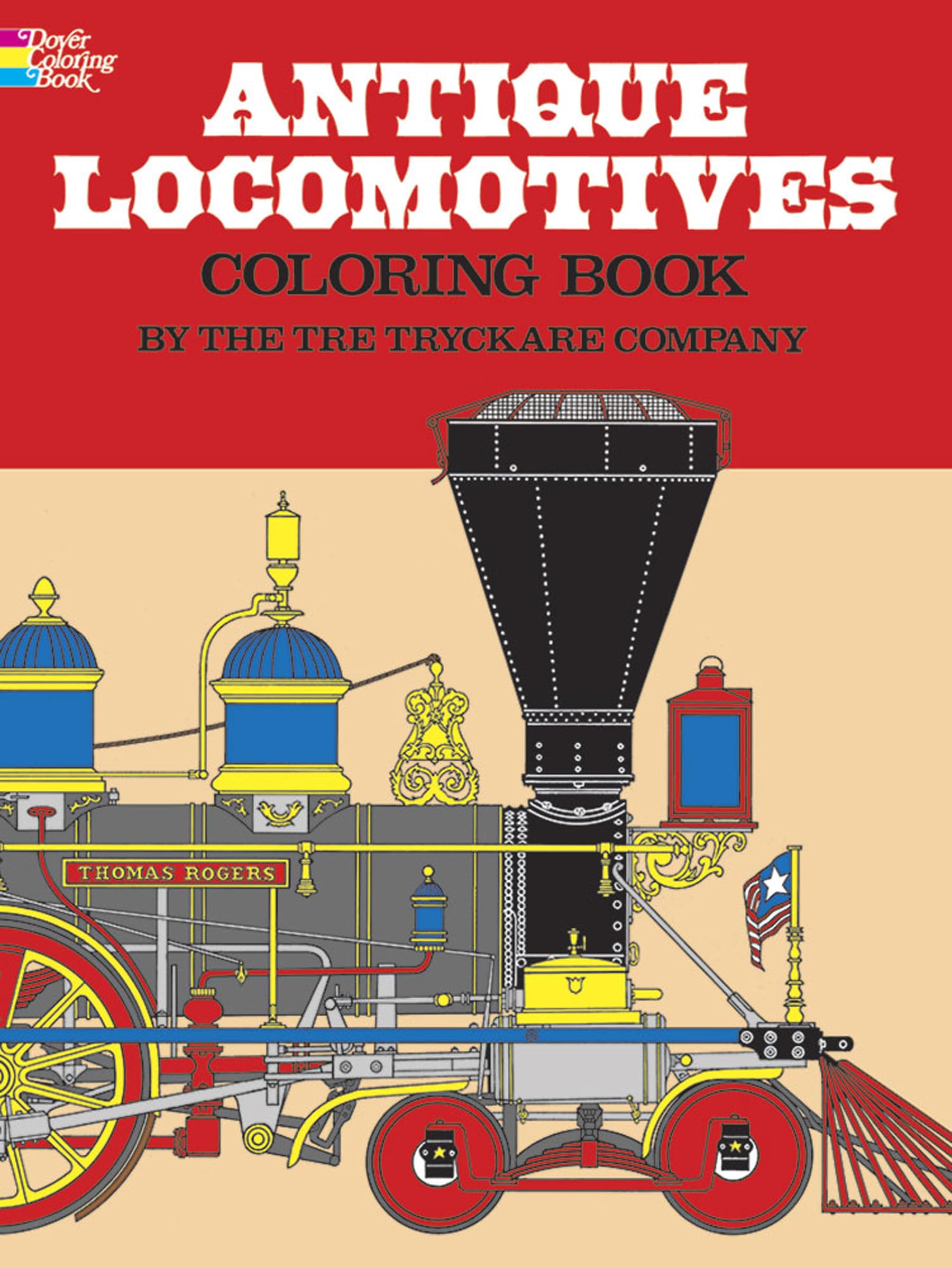 Antique Locomotives Coloring Book,Used