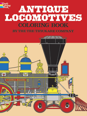 Antique Locomotives Coloring Book,Used