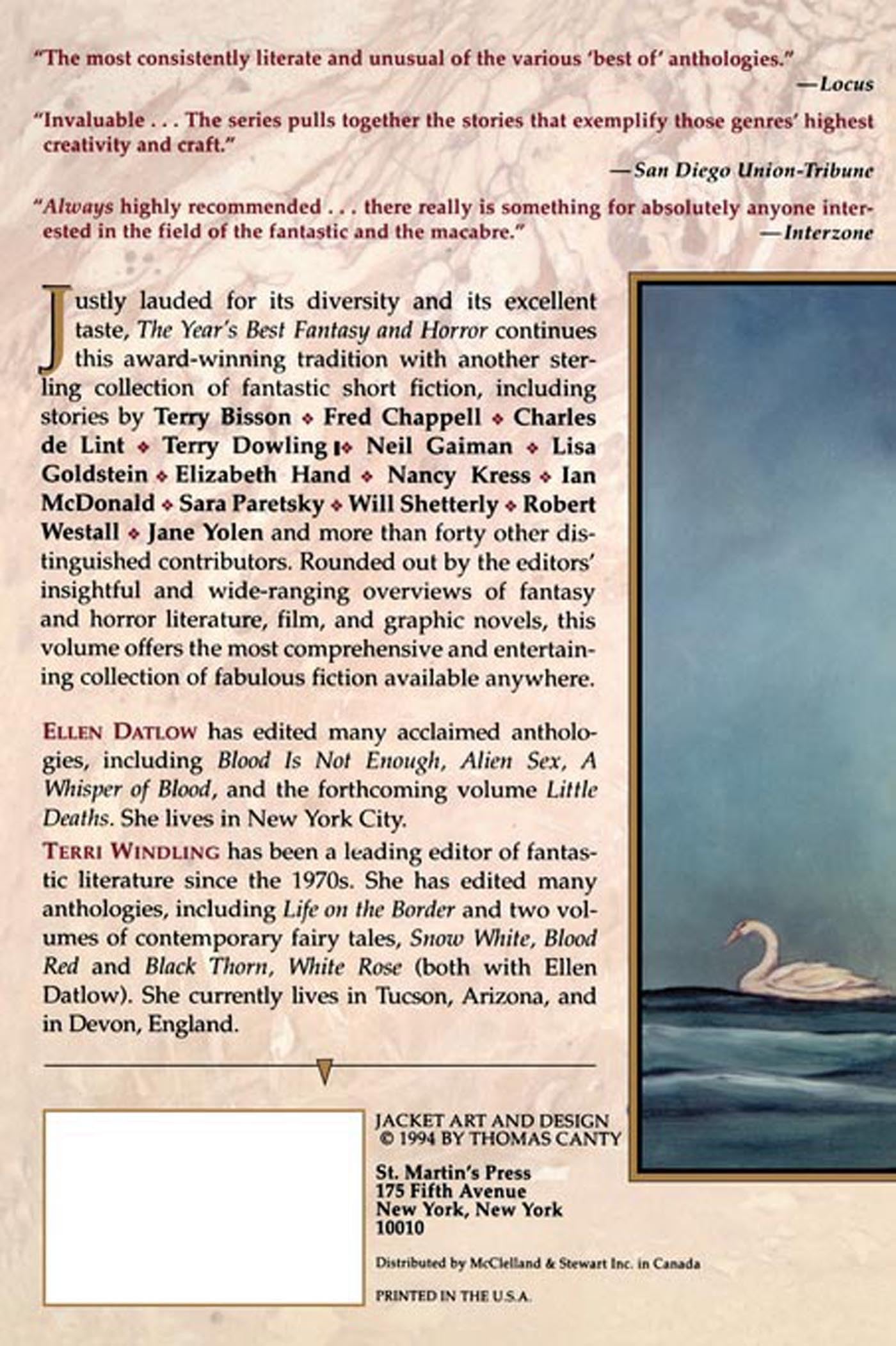 The Years Best Fantasy And Horror Seventh Annual Collection-used