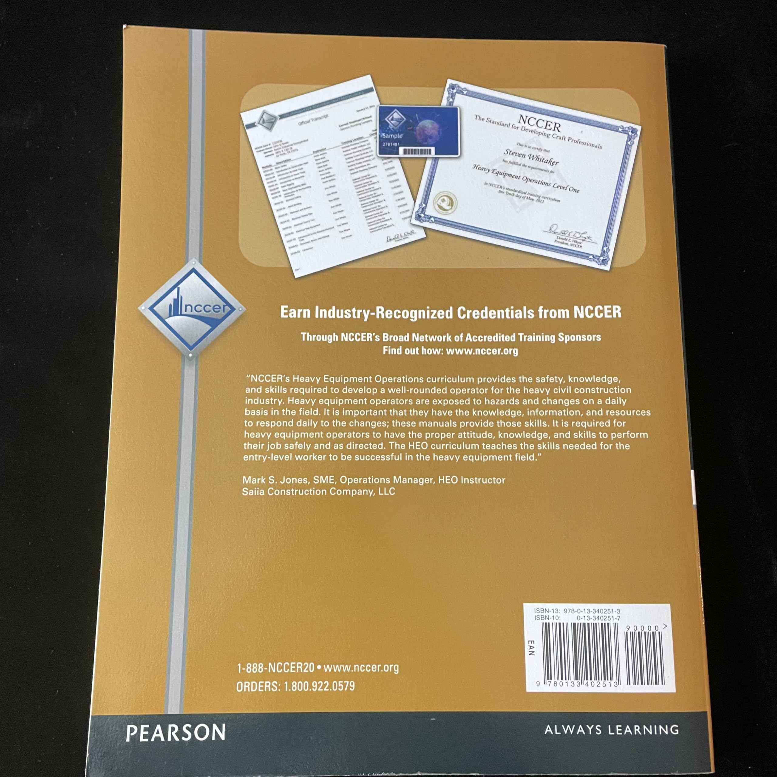 Heavy Equipment Operations Trainee Guide, Level 2